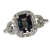 14k Gold 2.14 ct Alexandrite & Diamond Ring