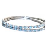 Elegant 5.00 ct Blue Topaz Bangle Bracelet