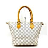 Louis Vuitton  PM White Damier Azur Handbag