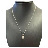 Platinum Emerald Cut 1/2 ct VS Diamond Pendant