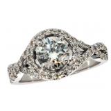 14k Gold 1.39 ct Round Brilliant Diamond Ring