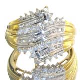 10kt Gold Brilliant 2/3 ct Diamond Wave Ring