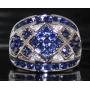 Elegant 3.55 ct Sapphire & Diamond Ring