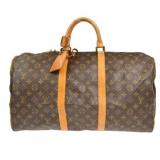 LOUIS VUITTON KEEPALL 50 MONOGRAM TRAVEL BAG