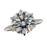 14k Gold 5.17 ct Round Brilliant Lab Diamond Ring