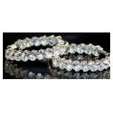 Natural 9.00 ct XX-Large Aquamarine Hoop Earrings