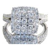 14kt Gold Brilliant 1.00 ct Diamond Princess Ring