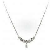 Platinum 1/3 ct Elegant Diamond V Necklace