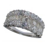 14k Gold 3.00 ct Baguette Diamond Ring