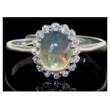 Genuine Ethiopian Opal Cocktail Ring
