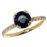 14k Gold 2.60 ct Alexandrite & Diamond Ring