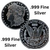 One Ounce: Morgan Dollar .999 Fine Silver Coin