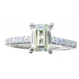 14kt Gold 1.46 Brilliant VS1 Lab Diamond Ring