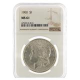 1900 Philadelphia MS61 Morgan Silver Dollar
