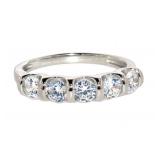 Brilliant 1.50 ct White Sapphire Anniversary Ring