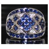 Elegant 3.55 ct Sapphire & Diamond Ring