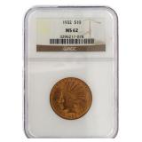 1932 MS62 Indian Head $10.00 Gold Eagle