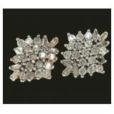 14kt Gold Brilliant 1.00 ct Diamond Earrings