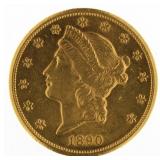 1890-S Liberty Head $20.00 Gold Double Eagle