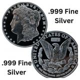 One Ounce: Morgan Dollar .999 Fine Silver Coin