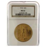 1924 MS62 Saint Gaudens $20.00 Gold Double Eagle