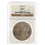 1896 Philadelphia MS61 Morgan Silver Dollar