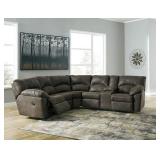 Ashley 27802 Tambo BRN DBL REC Sectional w/Console