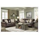 Ashley 58702 Rolesan Leather Sofa & Love Seat