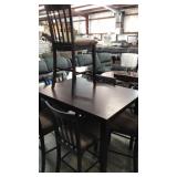 Merlot Table & 6 Barstools *Rougher Condition