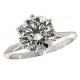 14k Gold 2.45 ct Round XXX Lab Diamond Ring