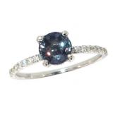 14k Gold 1.55 ct Alexandrite & Diamond Ring