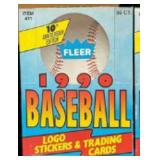 1990 Fleer Baseball Factory Unopened Wax Box