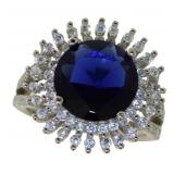 Round 5.00 ct Sapphire Cocktail Ring