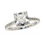 14k Gold 2.86 ct Cushion Lab Diamond Ring