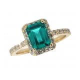 14k Gold 2.69 ct Paraiba & Diamond Ring
