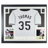 Autographed Frank Thomas Custom Framed Jersey
