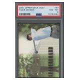 2001 Upper Deck Golf #90 Tiger Woods Rookie PSA 8