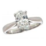 14k Gold 1.02 ct Oval Brilliant Lab Diamond Ring