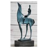 SALVADOR DALI WOMAN ON HORSE BRONZE SCULPTURE