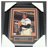 Autographed Willie Mays Framed Photo