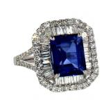 14k Gold 6.01 Sapphire & Diamond Ring