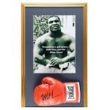 Autographed Mike Tyson Custom Framed Boxing Glove