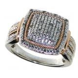 Cushion Cut Diamond Accent Pave
