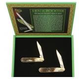 Hen & Rooster HRFS6 Father/Son Stag Bone Knife Set