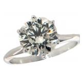 14k Gold 2.65 ct Round XXX Lab Diamond Ring