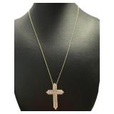 Brilliant 1.00 ct Diamond Cross Necklace