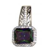 Radiant Cut 4.35 ct Mystic Topaz Pendant