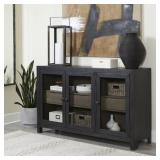 ASHLEY LENSTON 60-IN  BLACK & GRAY ACCENT CABINET