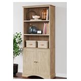 ASHLEY ELMFERD 72" LIGHT BROWN MODERN BOOKCASE