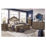 King Ashley Charmond 5pc Upholstered Bedroom Suite